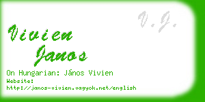 vivien janos business card